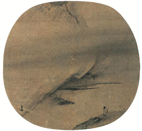 南宋 梁楷 澤畔行吟圖 現(xiàn)藏于美國大都會藝術(shù)博物館