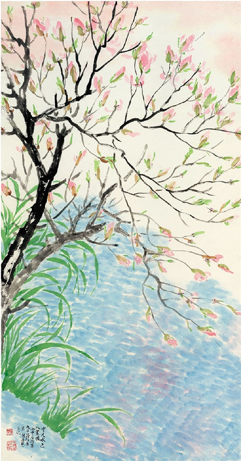 熊廣琴 大觀系列——春水之一 144×76cm 2016年