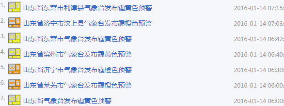 山東多處氣象臺發(fā)布霾預警信號
